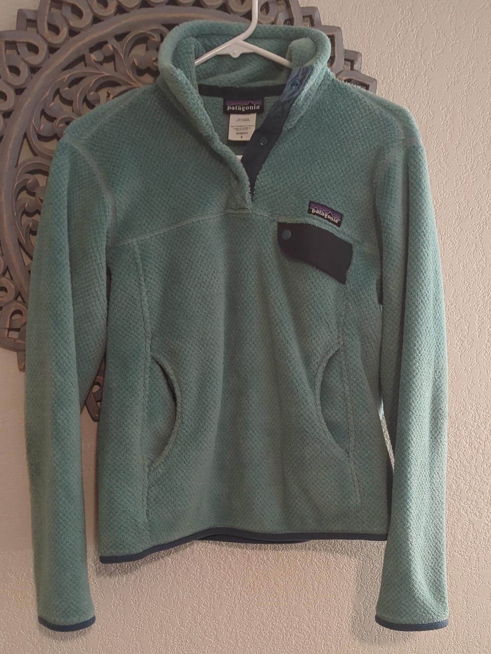 Patagonia Snap Fleece Pullover with Navy Trim